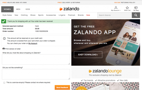 zalando UK survey